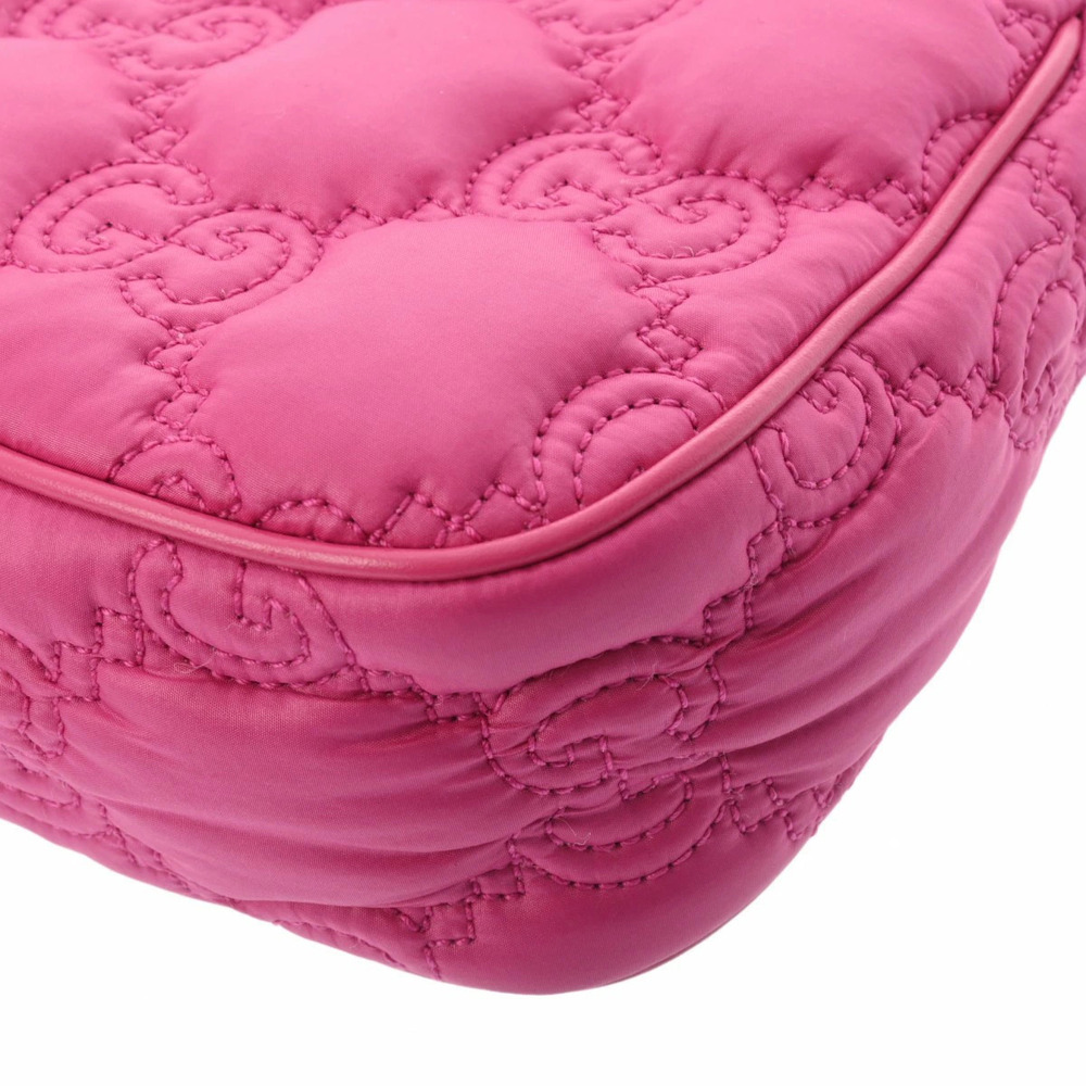 GUCCI GG Matelasse Handbag Pink Leather Shoulder Bag - Picture 8 of 9